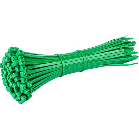 200 Pcs Collier De Serrage Plastique Vert 200 x 3.6 mm,Petit Serre Cable,Attache Câble en Nylon Pour Cable Management Vert (1/5)