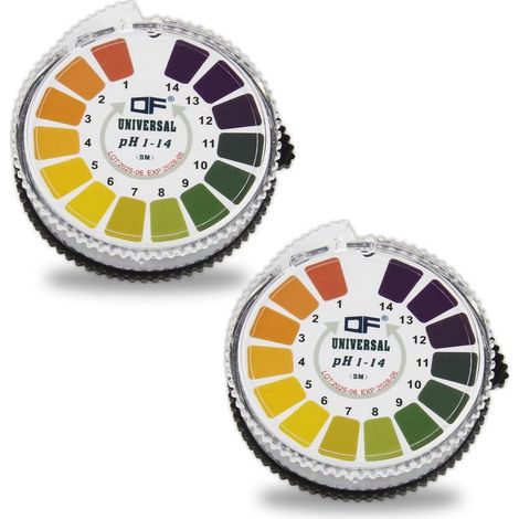 2 Pièce Test de pH Universel Papier Indicateur Rouleau Mesure Gamme Complète 0-14, 10m pH Metre Test pH Piscine, Testeur pH 16.4 ft/Rouleau pour la Aquariums Salive Eau Test de Sol (1/5)
