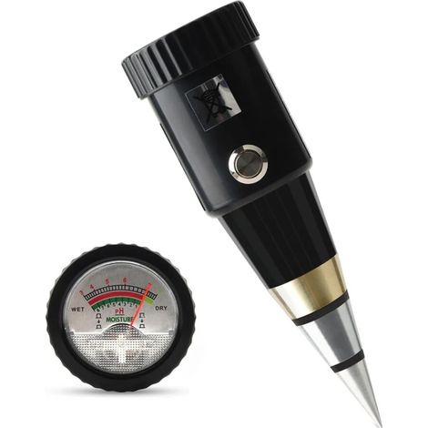 Capteur d'humidité du sol , PH 3-8/humidité 1-8, analyseur testeur d'acidité, détecteur à longue sonde métallique pour plantes (1/4)