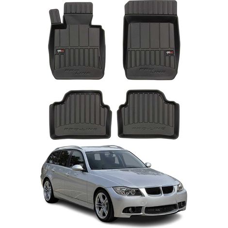 Tapis de Sol Compatible avec BMW Serie 3 E91 2005-2013 TPE Noir