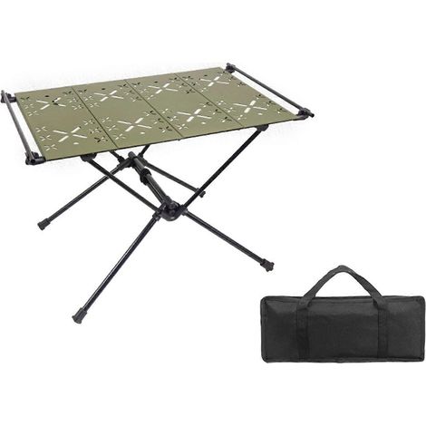 Table pliante d'extérieur portable ultralégère, idéale pour les pique-niques, ... avec support en alliage d'aluminium. Table de camping pour les voyages, les barbecues et la plage. (1/4)
