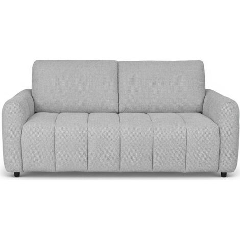 Deco In Paris – Canapé convertible 3 places tissu gris – Système d’ouverture express – Matelas 12 cm – Accoudoirs arrondis – Dossier généreux (1/5)