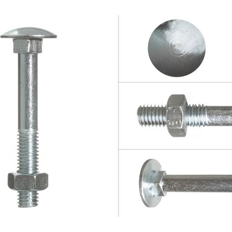Schlossschrauben Verzinkt M8 x 55 mm - 200 Stück