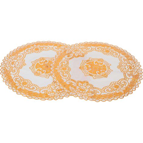 2 Pièces Sous-verres 30x30 cm Dorés pour Mariage et Réceptions, Style Élégant