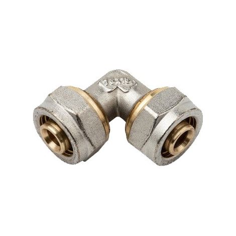 Gomito per tubo multistrato a compressione da 20 mm, senza necessità di crimpatrice, grigio