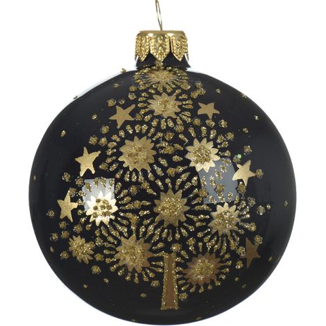 Pallina di Natale Albero colore nero Ø8 cm
