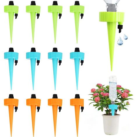 12-teiliges automatisches Bewässerungsset, Tropfbewässerungsdüsen, Mikro-Bewässerungssystem für Zimmer- und Gartenpflanzen, Langzeitbewässerung für die Feiertage, automatischer Rasensprenger. (1/5)