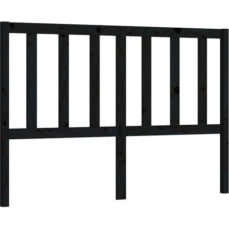 Tête de lit accessoire couchage chambre à coucher meuble 166 x 4 x 100 cm bois de pin noir TDL0202215