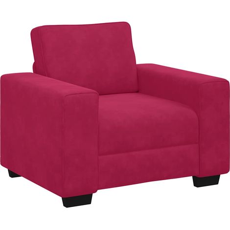 Maison Exclusive - Divano Sedia Rosso Vino 100x77x82 cm Velluto