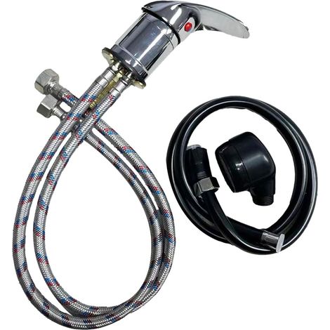 Mitigeur de douche mural, 55,9 cm, 100,1 cm, zinc, monotrou (1/5)