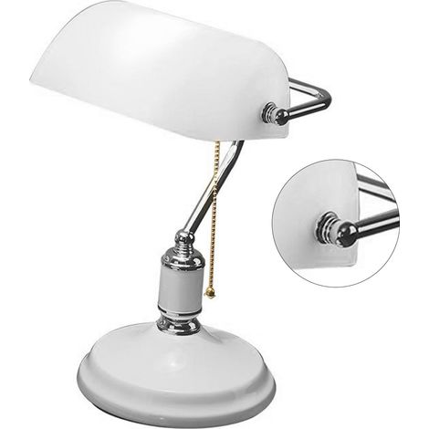 Lampe de chevet blanche, lampe rétro créative en forme de banque, veilleuse de nuit pour enfants, lecture, prise UE (1/5)