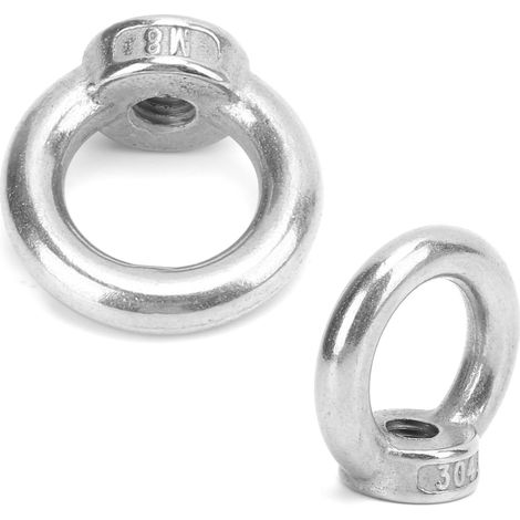 Boulon d'anneau de levage M8 en acier inoxydable 304, pour câbles et cordes