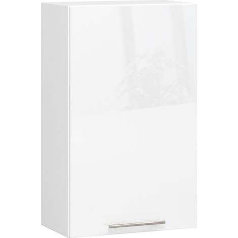 Küchenhängeschrank 50 cm Weiß / Hochglanz hängend 1 Tür Kollektion OLIWIA Raumhirsch