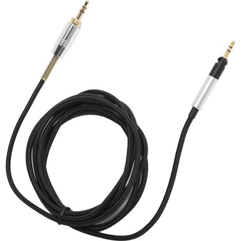 Câble pour casque audio 3,5 mm vers 2,5 mm avec adaptateur 6,35 mm compatible avec les modèles Sennheiser HD518, HD558, HD595 et HD598. (1/5)