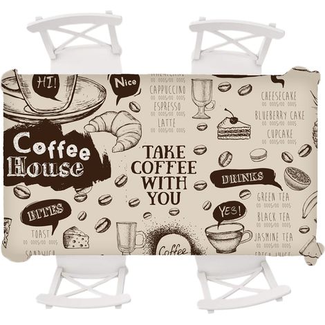 1 Nappe en polyester imperméable, anti-taches et infroissable pour tables rondes, rectangulaires, fêtes et mariages (1/5)
