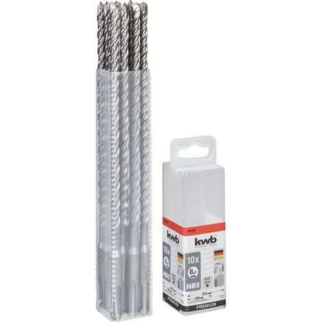 KWB HB5 SDS Plus Hammerbohrer, 265/200 mm, Ø 8 mm, 10 Stück