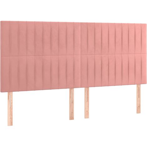 Maison Exclusive - Testiera Rosa 200x5x118/128 cm Velluto
