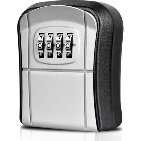 Cassetta portachiavi Ulisem Secure da parete, mini cassaforte per esterni con serratura a combinazione a 4 cifre resettabile, custodia portachiavi impermeabile per casa, scuola, ufficio, fabbrica, gar (1/5)