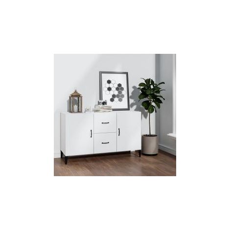 Buffet blanc 100x36x60 bois d'ingénierie (1/5)