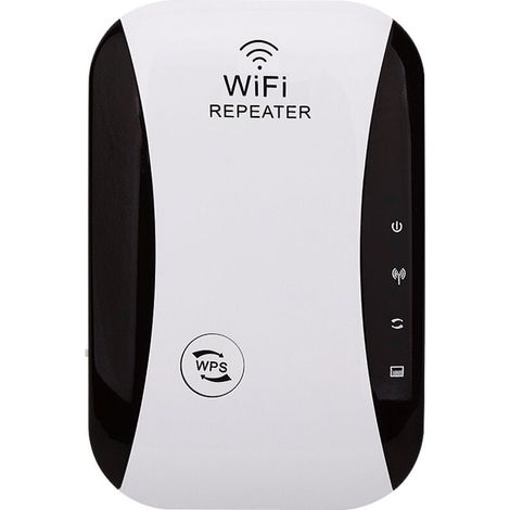 Répéteur WiFi Booster 300Mbps Extenseur sans Fil Amplificateur de Signal du Réseau(WPS, Installation Facile,1 Port Ethernet, Antennes Intégrées, 2.4GHz) Augmentation de la Couverture WiFi (1/4)