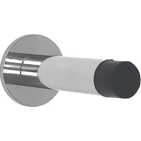 Butée de porte polie brillante pour portes intérieures, protection murale en métal avec conception antibruit (1/3)