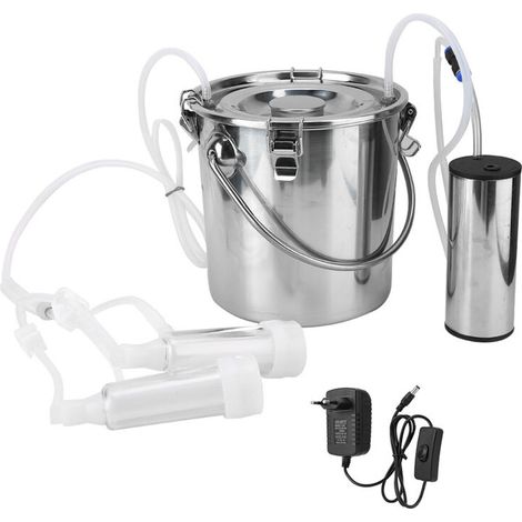 Elektrische Ziegenmelkmaschine für den Hausgebrauch (5 Liter) mit Direktansaugpumpe (für EU-Ziegenstecker), A