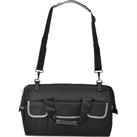 YILEQI Werkzeugtasche aus Oxford-Gewebe, 48 cm (19 Zoll), Grau, robuste Kleinteiletasche mit Schultergurt (1/5)