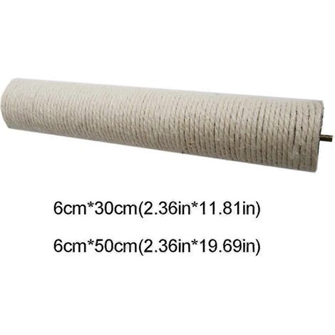 Griffoir pour chat à faire soi-même, en corde de sisal naturel, pour tapis à griffer - 50 cm (1/4)