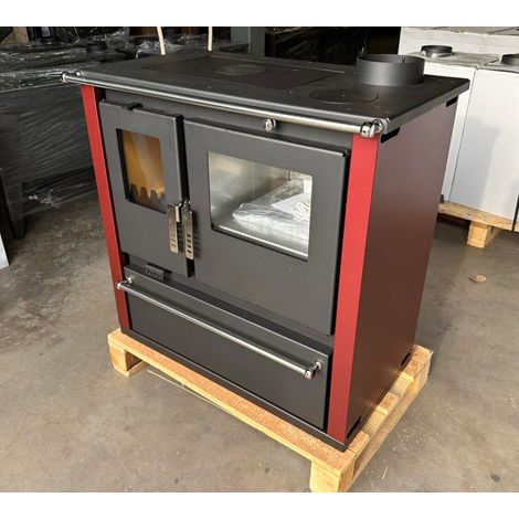 EEK A+ Premium-Holzherd, Beistellherd CS PLUS INOX BORDO rechts - 7.7 KW (1/5)