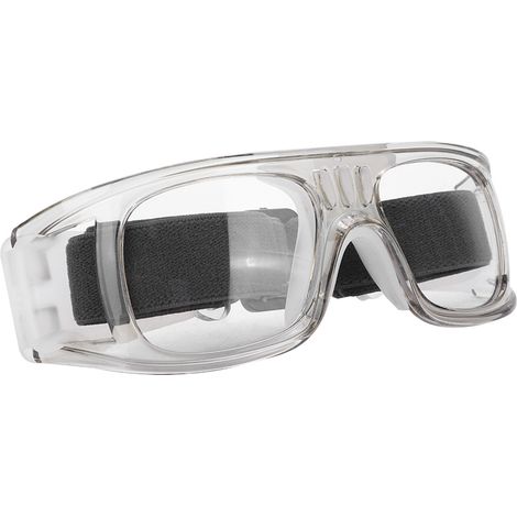 Lunettes de protection sportives pour le basketball, football et golf - Monture gris transparent (1/5)