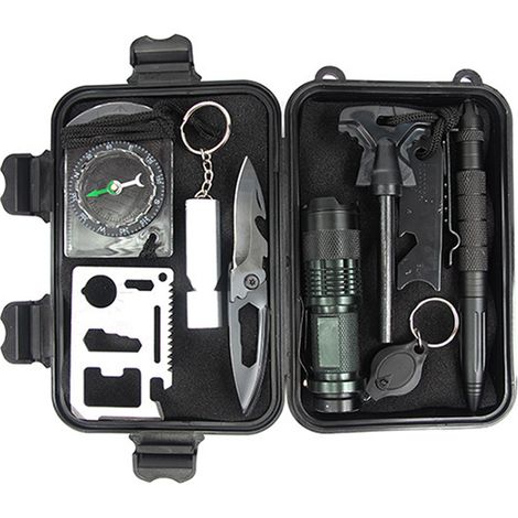 Kit de Survie d'urgence, Multifunctional Survival Kit de Survie et de Secours en Plein air Multi-Outils extérieur Fournitures de Premiers Soins pour Le Camping Randonnée Chasse Pêche