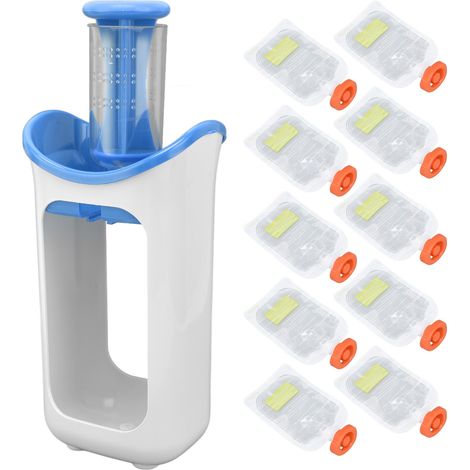 Babybrei-Zubereiter Effizient Einfache Bedienung Leicht zu reinigen Langlebig Sicher Gesund Manueller Babynahrungsmixer Blau (1/5)
