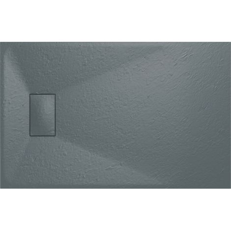 Aquariss SMC Slate Effect Shower Enclosure Tray Base 70cm Wide and Length 110cm Anthracite