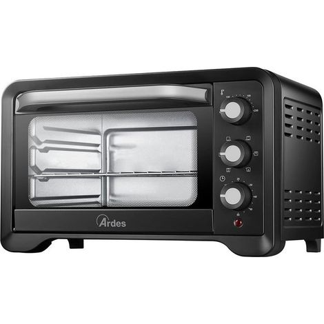 Four électrique Ardes AR6222PB avec minuterie et ventilateur 6 fonctions de cuisson 1380 W Noir (1/2)