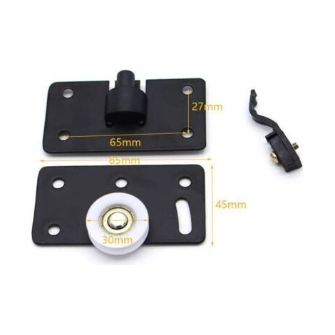 NALOOKAMIC 4 Pièces Nylon Armoire Ensemble de Roulette de Porte, Roulette de Porte Coulissante Placard la Porte Poulie Coulissante, Meubles Roulettes Roues Coulissante (1/4)