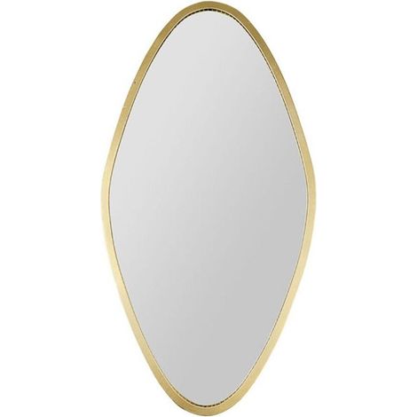 Miroir métal doré minéral