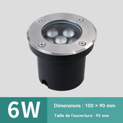 Lampe de sol LED encastrée étanche extérieure IP65, spot enterré pour jardin pelouse terrasse