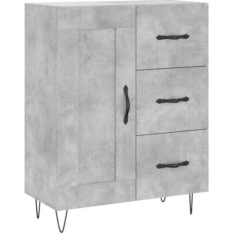 Credenza buffet cassettiera mobile contenitore organizer cucina soggiorno soggiorno 69,5 x 34 x 90 cm derivati del legno grigio 020032013