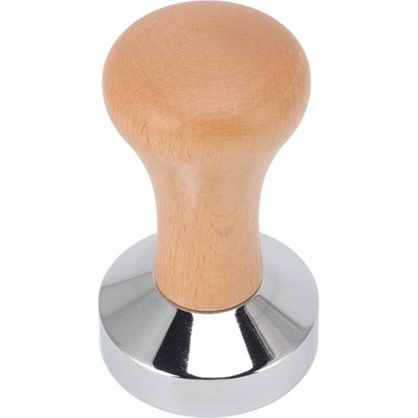 Tasseur à café à base plate en acier inoxydable 304, manche en bois, marteau pour la maison et le café. (1/5)
