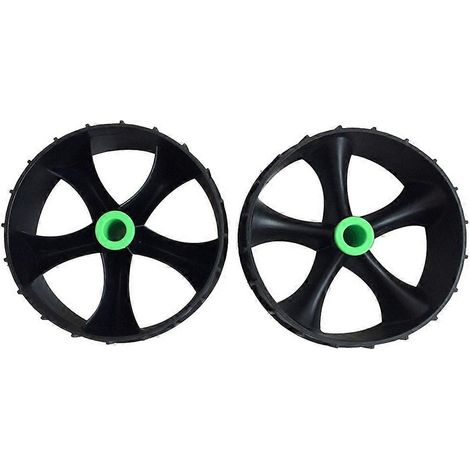 Lot de 2 pneus de 10 pouces résistants à l'usure pour chariot de kayak, roue de plage en caoutchouc pour bateau et surf en extérieur (1/5)