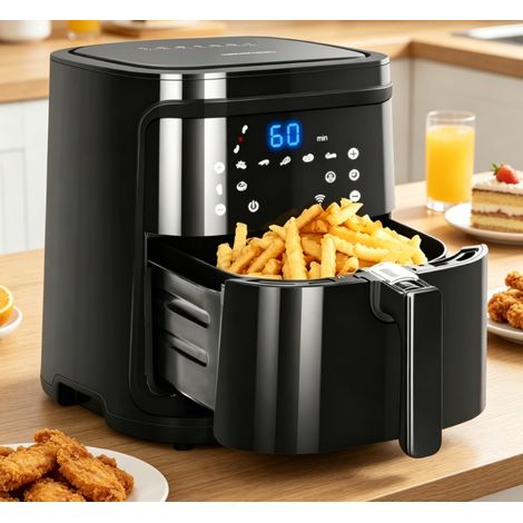 Friteuse sans huile Aigostar 1900W 7L, écran tactile intelligent, grande capacité, friteuse électrique multifonction pratique pour un usage domestique (1/2)