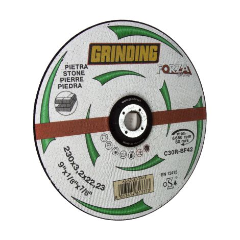 Disque Grinding Force pour marbre 230 x 3,2 mm centre de'porte' abrasif carbure de silicium coupe pierre fonte