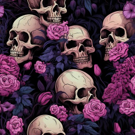 Tela Oxford decorativa para exteriores - Motivo de calavera I DX4786 (1/5)