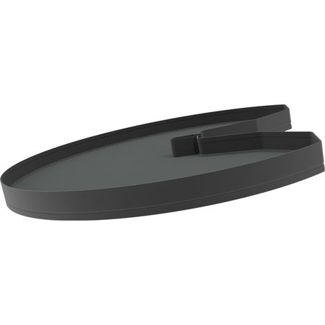 Plateaux 3/4 rond arena pure revo 90 - Charge maxi : 25 kg - Décor : Anthracite - Diamètre : 810 mm - Pour caisson : 900 x 900 mm - Réglage : 3 directions - KESSEBOHMER (1/2)