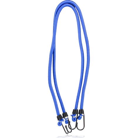 alca® Gepäckspanner 2 St. 80cm blau Spanngurte Expander mit Stahlhaken verstellbar & dehnbar - für Auto Fahrrad Motorrad Möbel & Transport