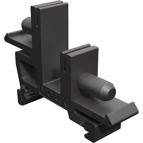 Adaptateur rail DIN noir pour bornier de répartition nu BB7 à BB52, BB147 et BB111 - MOREK