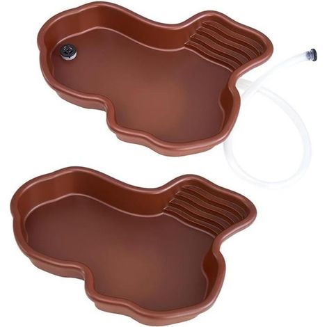 1 plateau alimentation pour reptiles, design échelle antidérapant, en ABS résistant, hauteur 5 cm, idéal tortues et lézards (1/4)