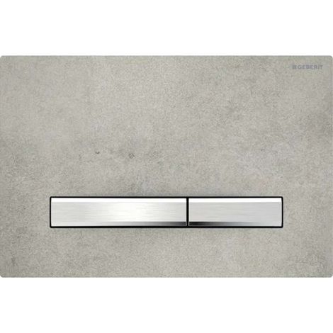 Geberit Sigma50 - Plaque de déclenchement 2 touches, décor béton / chrome 115.788.JV.2