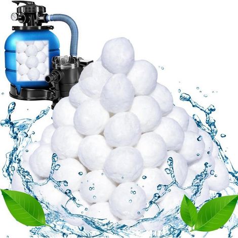 Balles Filtrantes - KCVV - Écologique - Lavable Longue Durée - Économise 50kg - 100% Polyester (1/4)