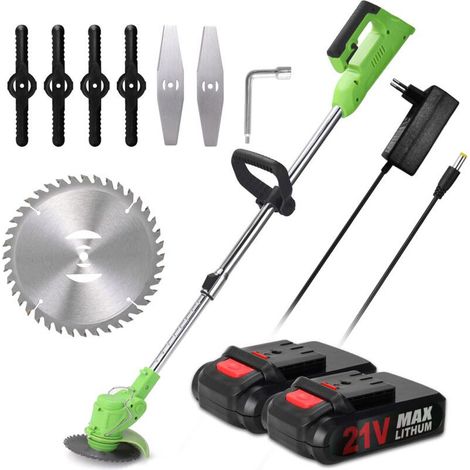 Débroussailleuse électrique 21V, sans fil, 2 batteries, 220V (1/5)